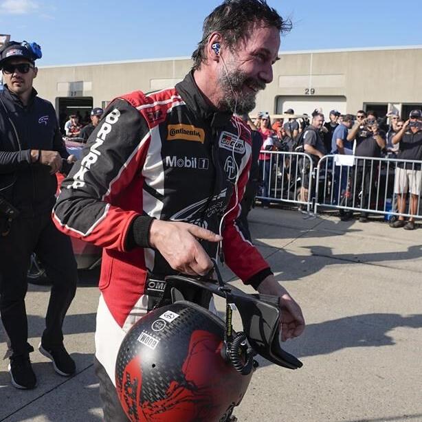 Keanu Reeves spins out at Indianapolis Motor Speedway in pro auto racing debut